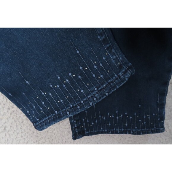 NYDJ Not Your Daughters Jeans 14 Blue Sheri Bling Ankle Lift Tuck Technology - Picture 3 of 11